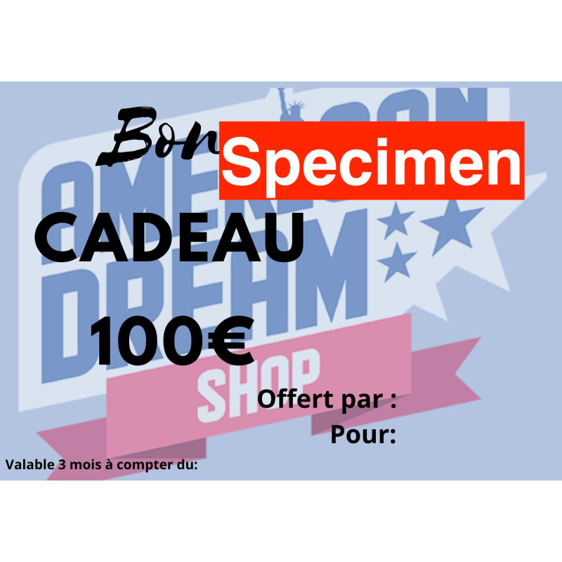 Carte Cadeau 100 € - American Dream Shop